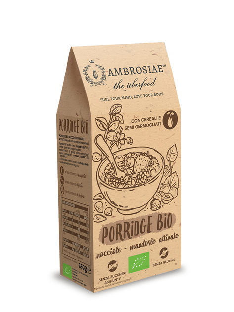 Porridge Bio Cacao Fondente Chia di Ambrosiae 