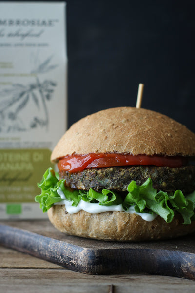 Burger di ceci neri