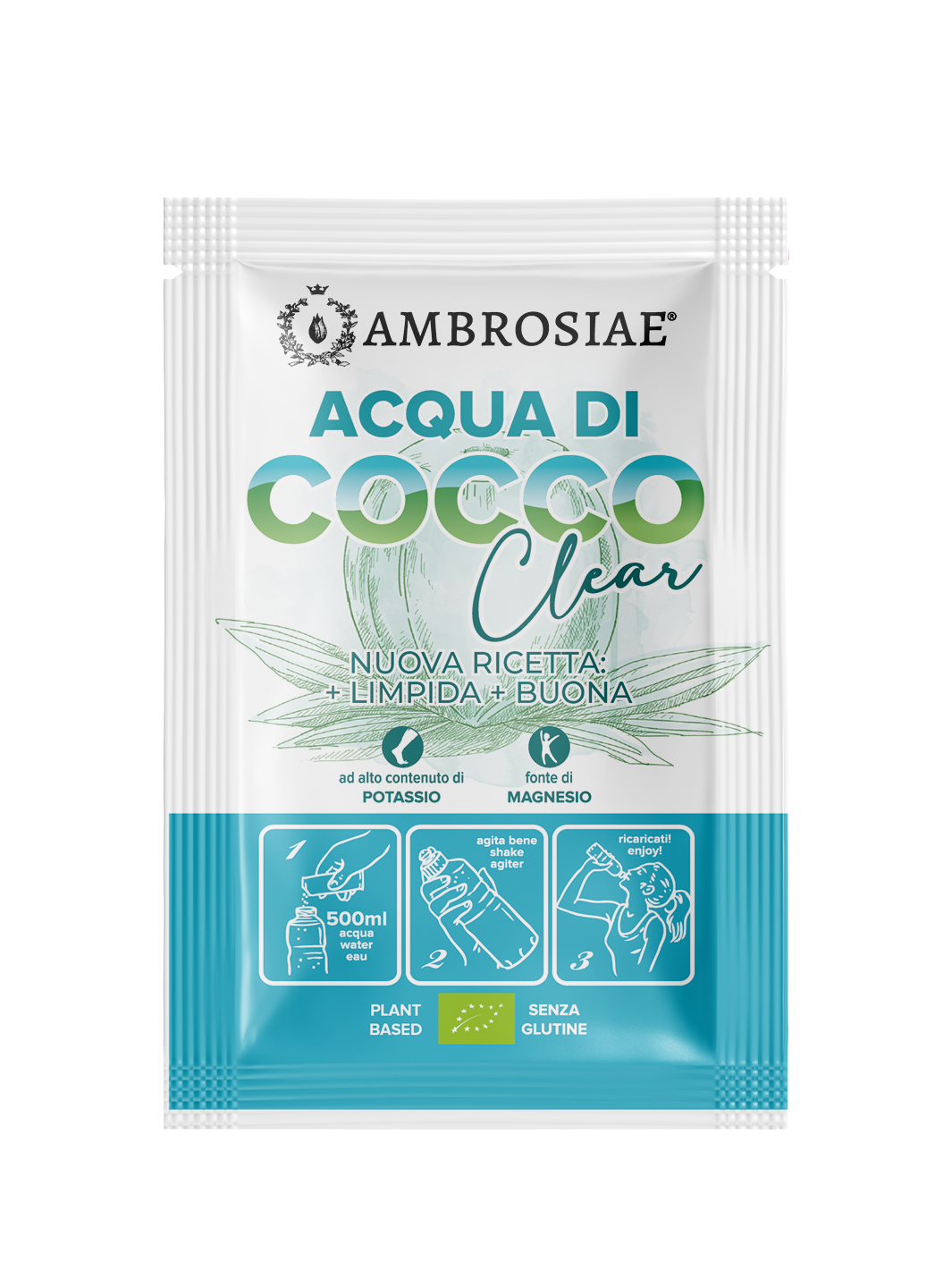 Acqua di cocco in polvere disidratata bio drink – Ambrosiae, image size:1065x1420